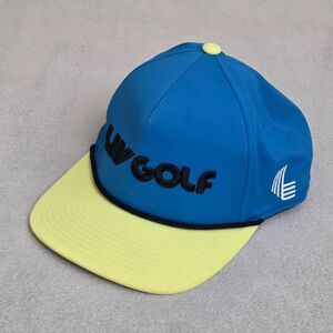 LIV Golf Hat Mens OSFA Blue Yellow 110 Flex Fit Tech Snap Back Embroidered